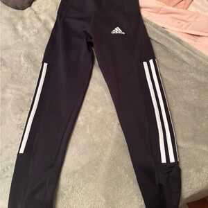 Adidas Kids Black and White Leggings